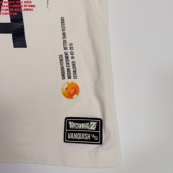 Vanquish X Dragonball Z Vegeta Mens Ivory Work Out Athletic Stringer Tank Top M - Picture 3 of 12